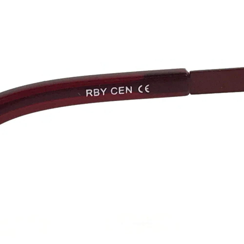 Alfred Sung Eyeglasses Frames AS5017 RBY CEN Grey Red Square Half Rim 51-18-135